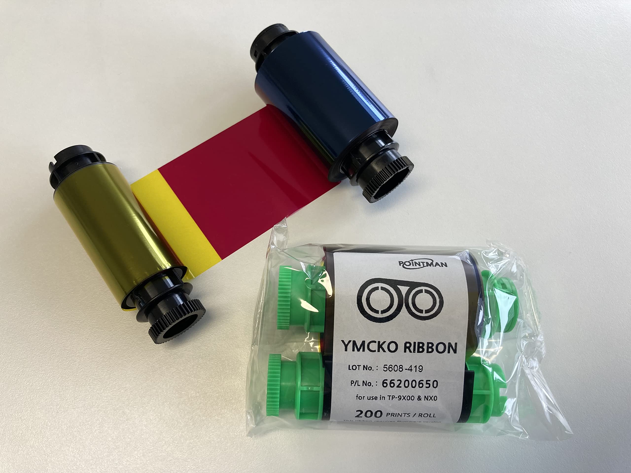 カラーリボン（YMCKO） Amazon | Pointman – リボンNuvia YMCKOカラーymcko-200 Prints